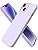 ORNARTO Compatible with iPhone 14 Case 6.1, Slim Liquid Silicone 3 Layers Full Phone Covered Soft Gel Rubber Case Protective Phone Cover 6.1 Inch-Pastel Lilac
