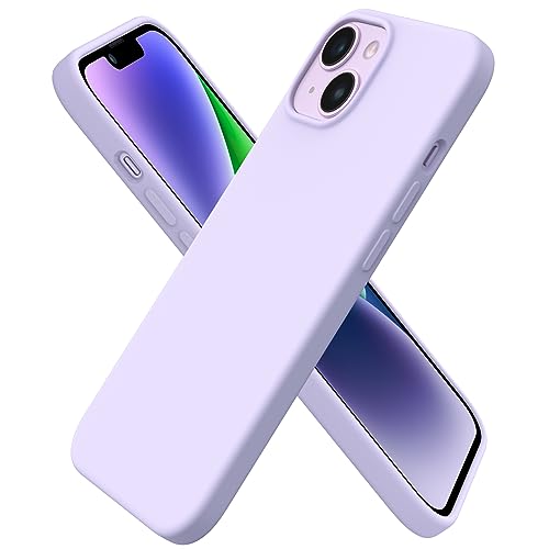 ORNARTO Compatible with iPhone 14 Case 6.1, Slim Liquid Silicone 3 Layers Full Phone Covered Soft Gel Rubber Case Protective Phone Cover 6.1 Inch-Pastel Lilac by ORNARTO - Used condition - US$7.53