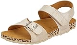 SUNKRO KICKERS Sunkro, Sandalia Hombre, Beige Leopard, 36 EU
