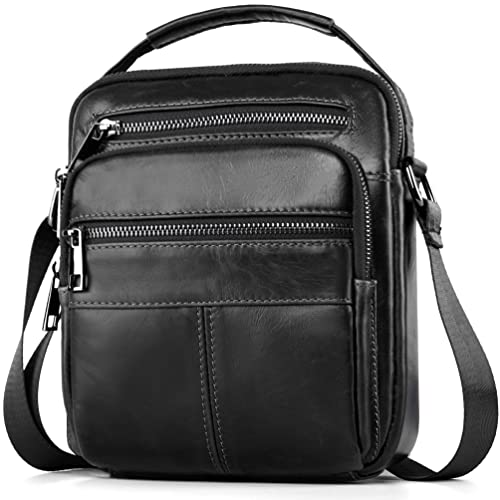 SPAHER Vintage Borsa a Tracolla in Pelle Borsa da