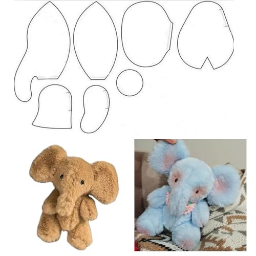 Memory Elephant Template Ruler Set, 7 Pc Memory Elephant Sewing Patterns Template, 2025 New Memory Elephant Patterns Template for Beginner Sewing, Keep Yours Memory (12inch)