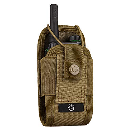 SINAIRSOFT Tactical Molle Radio Pouch Bag,Lightweight Waterproof Nylon Walkie Talkie Interphone Storage Bag