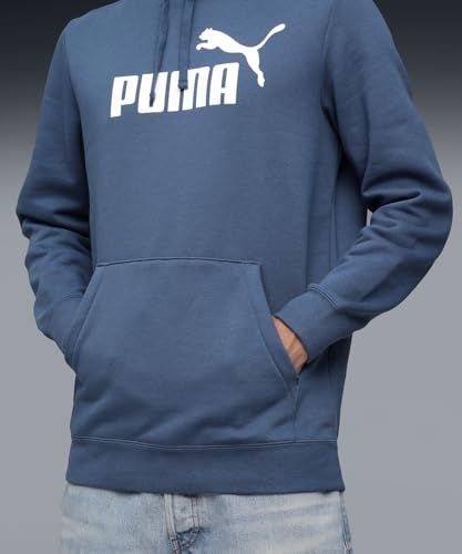 Image of Puma Cotton Men Ess Big Logo Hooded Neck Hoodie Fl (S) Mineral