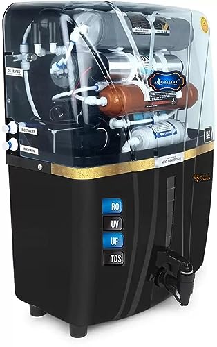 Image of AquaDart RO+UV+UF+Taste Adjuster(MTDS),12L water purifier,8 stages purification,Suitable for borewell,tanker,municipal water(Black)