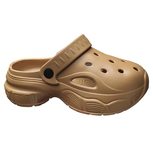 Men's Lightweight Slides Soft-Feel Sole Non-Slip Beach Sandals Shower Shoes Compact Fit Warm Tan