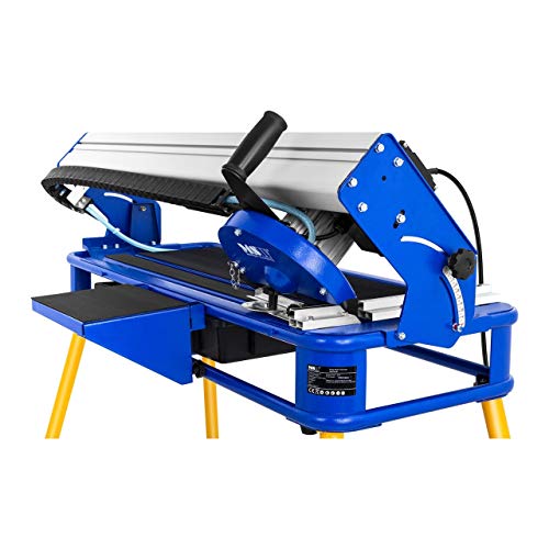 MSW Cortadora De Azulejos Eléctrica T-SAW200G (800 W, Refrigeración Por Agua, 2 Discos De Diamante De Repuesto, 2950 RPM)