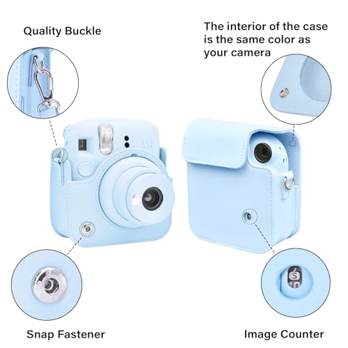 Funda para Cámara Fuji Instax Mini 12 Azul Pastel miniatura 4