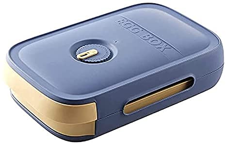 AMULAKH Drawer-Type Refrigerator Egg Holder Fresh-Keeping Kitchen Storage Box Household Space Saving Food Storage Box With Lid Egg Tray Plastic Drawer Type, Kitchen Egg Container (Blue)