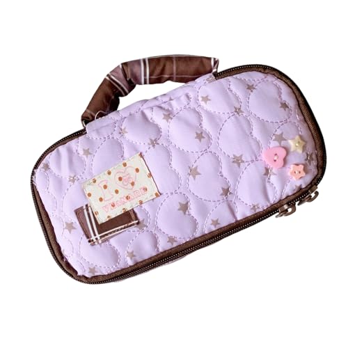 Large Capacity Cloth Pencil Case with Top Handle Zippered Pencil Pouches for Student and Adult School Daily Use Portable Pencil 