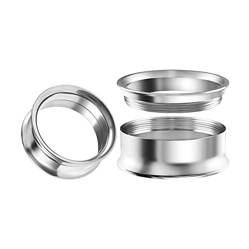 Pair of Internal Screw 316L Surgical Steel Double Flared Saddle Piercing Jewelry Stretcher Ear Plug Earring Lobe flesh Tunnel