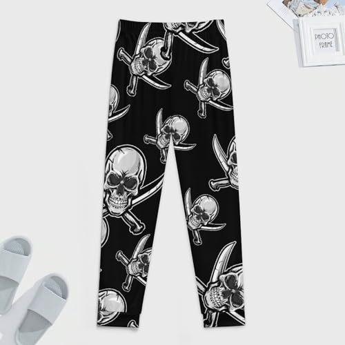 Pirate Flag Hoodies Skull Sweatshirts Skull And Swords Pajama Pants Men Pj Bottoms Sleepwear Lounge Pant3