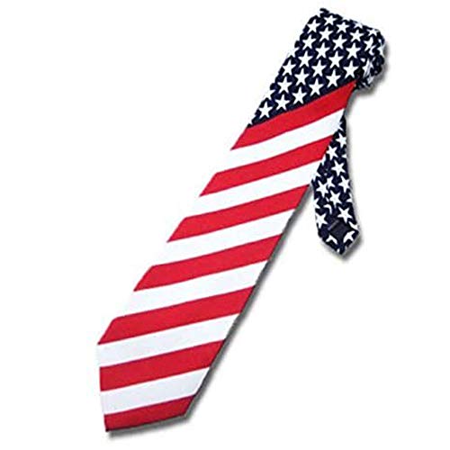 META_AOT New American Flag Men's Neck Tie USA Patriotic Necktie