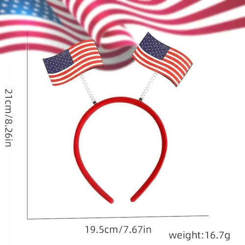 CHENXYUAN Independence Day 250th，2 pcs 4th of July Women's Headbands ，American Football Fan Flags Headbands Soccer Sports Events ，For Memorial Day Veterans (America) — view 6
