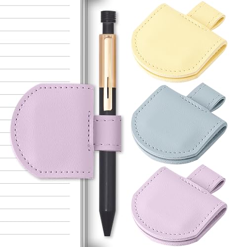 SESENSE Magnetic Pen Holder for Notebook - 3 Pcs Leather Magnetic Bookmarks Holder for Reading Women Book Lover Gifts for Bookish Standard Size