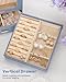 Homde Jewelry Organizer Girls Women Jewelry Box for Necklaces Rings Earrings Gift Bracelets Storage Case (Grey Blue + Gold)
