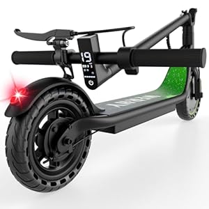 Electric Scooter, 350W/500W Powerful Motor, 19/22 MPH Max Speed, 15/23 Miles Range, Lightweight Foldable Kick Scooter with Dual Braking Systems, Smart APP