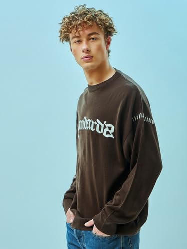 Image of Bewakoof Acrylic Men's Round Neck Sweater