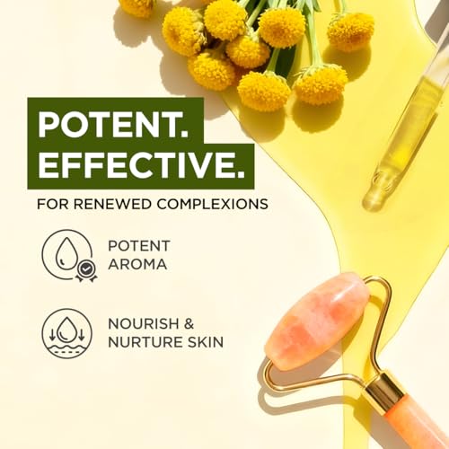 Image of 100% Pure Helichrysum Essential Oil for Skin & Diffuser - 4 Fl Oz | Helichrysum Oil for Body Massage, Gentle Floral Aroma for Renewal, Aromatherapy Grade Oil - Gya Labs