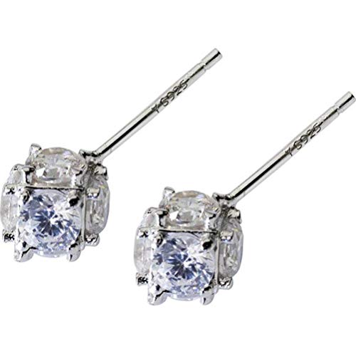Boucles d'oreilles S925 argent haut de gamme Han Tianmei plein diamant luxe