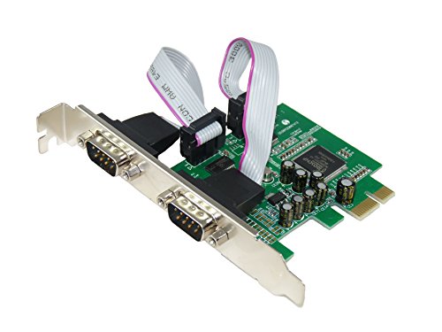 - Scheda Controller 2 x Porte RS232 Prese DB9 maschio Porta Com Interfaccia Chipset Moschip MCS9922CV pci-express