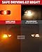 LASFIT T3 7440 7443 LED Turn Signal Amber Bulb CANBUS Error Free New Extremely Bright 7444na Light 7441 7444 7440NA W21W WY21W with Built In Resistor Anti Hyper Flash, Only For Standard Socket(2pcs)