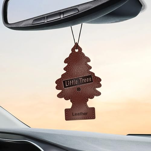 Image of Car Freshner U1P10290 Little Trees Leather Air freshener, 24 Pack