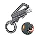 HonestKeychain Keychain Multitool with Flint Metal Matchstick Fire Starter and Bottle Opener, Great Kerosene Refillable Lighter, EDC Gift Ideas and Emergency Survival Gear