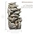 Alpine Corporation TZL130 Outdoor Floor 8-Tiered Rock Waterfall Fountain with LED Lights and Natural Stone Look, 50", Gray