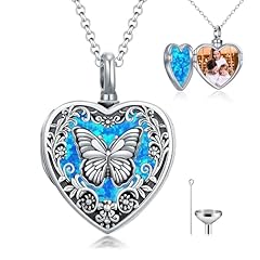 Opal Butterfly Urn Locket