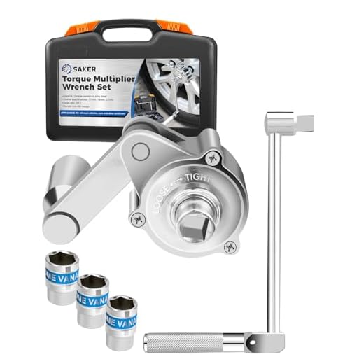 Saker Torque Multiplier Wrench Set-Heavy Duty Labor-Saving Nut Disassembly Tool with 17mm/19mm/21mm Sockets Perfect for Loosening Car Tire Lug Nuts