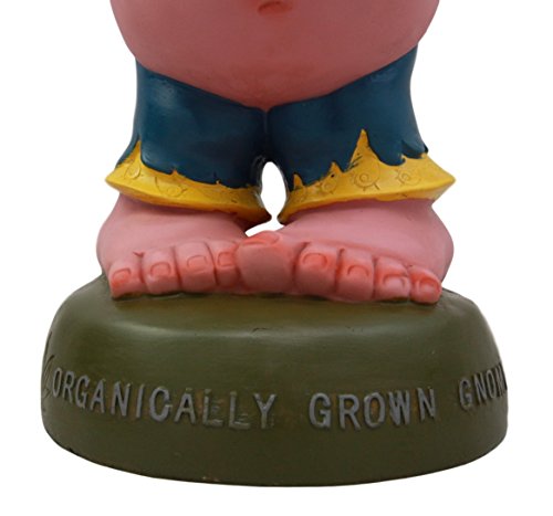 Atlantic Collectibles Pot Loving Hippie Garden Gnome Statue Organically Grown Grass Happy Gnome Patio Outdoor Poolside Figurine 13.5" H #TOP4