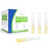 30 Gauge 1/2 Inch Disposable Needles with Caps for Scientific and Lab Dispensing, Individually Wrapped, Box of 100