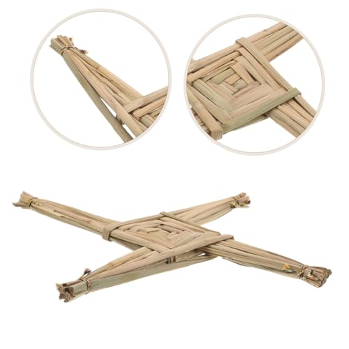 Miniatura 8 de Diyeah Cruz De Santa Brígida Irlandesa Tejida A Mano 30 Cm De Paja Natural Tradicional Decorativa Para Pared Y Altar Hogar Amuleto De Buena Suerte Y Bendición