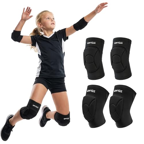 ONTYZZ Genouillere pour Enfant Coudière Enfant Légères Respirantes Sport Protection Ensemble pour Volleyball Basketball Lutte Snowboard Danse Vélo