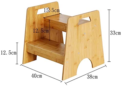 Taburete de escalera portátil de madera maciza para el hogar 4