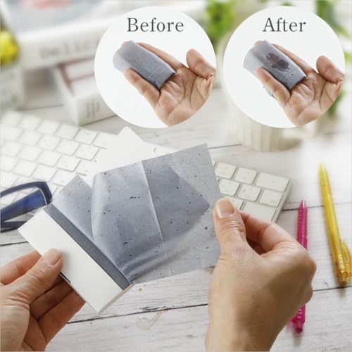 oil blotting paper 100 sheetspack of 1  natural black charcoal facial tissues with premium washi japanese paper portable easy dispensing made in japan skin-care amp makeup essential
