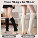 ZANSHI 3 PCS Leg Warmers for Women, Retro Knit Ballet Leg Warmers, Fashion Soft Accessories for Party Sports Yoga Dance (Black, White, Grey)