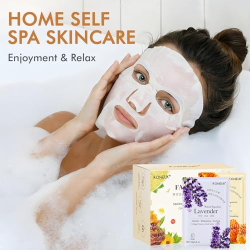 Image of KONEUK 60 Pack Collagen Essence Face Masks Skincare for Women