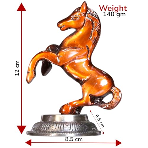 Image of KridayKraft Jumping Horse Metal Statue for Wealth Table Top Figurine for Living Room Bedroom Home Office Animal Decorative Showpiece Feng Shui Vanstu Sculpture for Gift Purpose. (Copper)