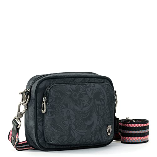 Sakroots Womens Westwood Crossbody In Repreve Ecotwill, Black Spirit Desert, One Size Us #TOP1