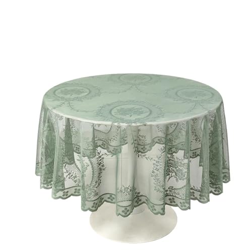 IKFGTJRE Mantel de Encaje Mantel de Encaje Redondo Elegante for decoración Fiestas cumpleaños, Suministros for Bodas y Adultos Sala de Estar