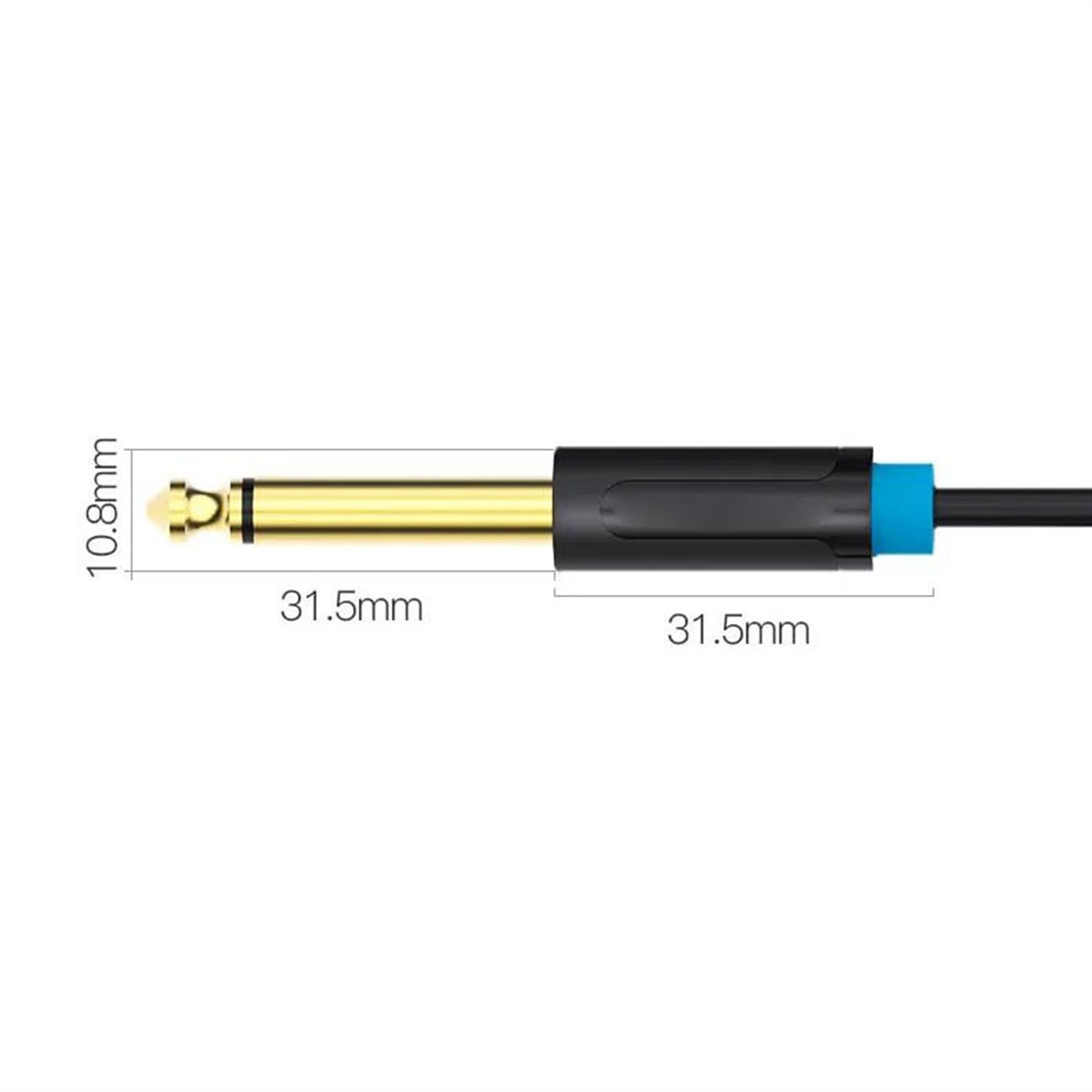 Kabel Audio Z Pozłacanym Złączem Jack 6,5 Mm Na Kabel Audio 6,5 Mm Do Kabla Głośnikowego Ze Wzmacniaczem Gitarowym I Mikserem Stereo Kabel do Instrumentów Gitarowych (Color : 5m)
