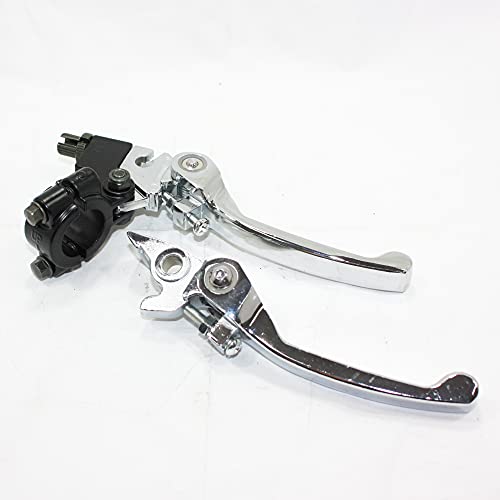 BLYGO SILVER Bifold Foldable Clutch + Brake Lever Handle 110cc 125cc PIT PRO DIRT BIKE