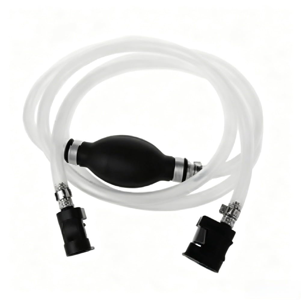 Pompa manuale di trasferimento del carburante con tubo da 2 m, pompa di aspirazione dell'olio per motori di barca, pompa manuale portatile per trasferimento del carburante, robusta e