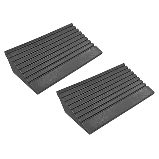 5 Ton 4 Inch Rubber Curb Ramp 10,000 lbs Capacity | 2 Pack