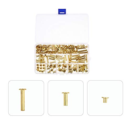 Scicalife 1 conjunto M5 Kit de parafusos de latão banhado a latão para álbuns de fotos para reparo d
