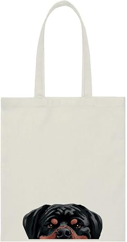 Vista 37 de WIRESTER Bolsa de lona para mujeres y niñas, bolsa de playa, comestibles y viajes, lindo perro