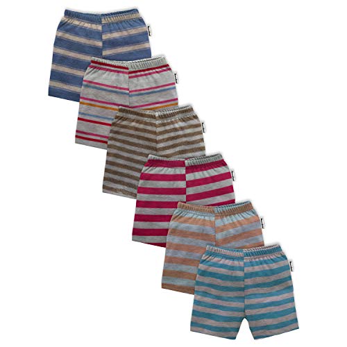 Image of Tinchuk Regular Unisex Printed Shorts, Regular Shorts for Girls and Boy's, (Set of 6, Multi-Coloured)
