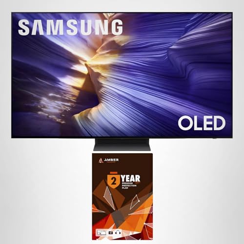 Samsung QN65S90FAFXZA 65 Inch 4K OLED Smart TV (2025) with Dolby Atmos and 2 Year Amber Protection Plan