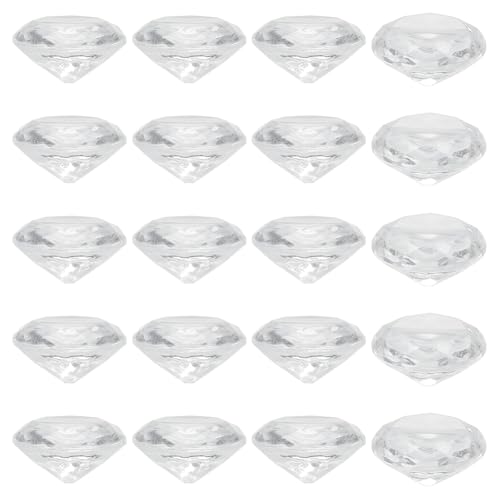 GOMAKERER 50pcs porte Cartes de Table de Diamant Porte Numéros de Table en Acrylique, 1.57x0.873cm avec Fente Ensemble de Porte Noms pour Mariage Baby Shower...